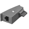 goobay - Adaptateur téléphone - TAE-F (M) pour RJ-45 (F) - gris