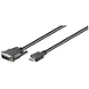 Goobay 50580 Câble DVI-D/HDMI, Nickelé, Noir, 2m Longueur de Câble