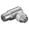 Goobay fiche coaxial coude femelle pour antenne tv en