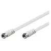 Goobay F (m) - F (m) coaxkabel / recht - wit - 2,5 meter