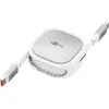 Goobay Selbstaufrollendes USB-C-Kabel, 1 m, weisssilber (1 m, USB 2.0,...