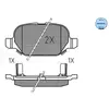 MEYLE Plaquettes de frein X4 pour FIAT: Panda (Ref: 025 254 1014)