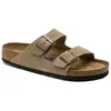 Birkenstock Arizona SFB VL Narrow Dames Slippers - Taupe - Maat 38