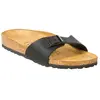 Birkenstock Madrid Navy Birko-Flor Nubuk, Noir Vernis Noir, 44 EU Étroit