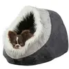TRIXIE. DE Minou Lit Grotte pour Chat Chaton Petit Dos & Chiot Gris Foncé Gris Clair