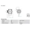 BOSCH Alternateur pour HYUNDAI: Getz, Tucson, Accent, Highway Van, Ela...
