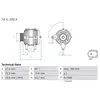 BOSCH Alternateur pour BMW: Série 5, X3 (Ref: 0 986 084 840)