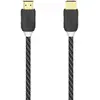 Hama High-speed HDMI -kabel, st.-st., Ethernet, stof, verguld, zwart, 1,5 m