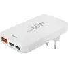 Hama Chargeur Rapide 2 Ports Usb-c 1 Port Usb-a Pd 65 W Pliable Blanc