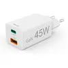 Hama Snellader, 1x USB-C, 1x USB-A, mini-oplader, PD, 45 W, wit