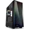 Sharkoon Boitier PC Moyen Tour ATX Sharkoon Lit 200 RGB avec panneaux vitrés - Noir