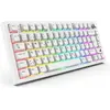 Sharkoon SGK55W wh DE (DE, Sans fil), Clavier, Blanc