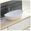 Hoesch, Lavabo, Vasque à poser NAMUR 500x300x120mm blanc (300 mm, 500 ...