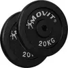 MOVIT® Poids disque en fonte couleur noir 2x20 kg