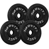 MOVIT Lot de 4 disques en fonte de 2,5 kg - 10 KG -  NOIR