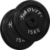 MOVIT® Lot de 2 disques en fonte de 15 kg - 30 KG - NOIR
