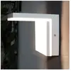 NOWA Applique murale d'extérieur lampe de façade lampe murale LED éclairage de porte d'entrée blanc H 14,5 cm