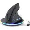 Perixx PERIMICE-713RX Kabellose Wiederaufladbare Vertikale Maus, Duo K...