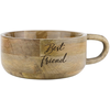 Nobby Grande tasse décorative "BF", manguier, 16x7.5cm, Gamelle