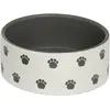 DOG Copenhagen Nobby Karlie Pata Gamelle en céramique pour Chien Crème/Gris Ø 15 x 6 cm