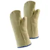 JUTEC Gant de protection thermique moufle avec isolation taille universelle tissu aramide naturel avec isolation en 388, en 407 catégorie epi iii