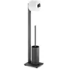 Zack Linea toiletbutler zwart RVS