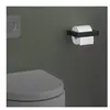 Zack Linea toiletrolhouder zwart RVS