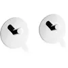 Zack Duplo Handdoekhaakjes rond, per 2 stuks - rvs