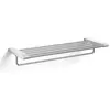 ZACK Atore handdoekrek 64x23,5x9,5 cm geborsteld RVS
