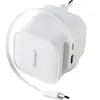 Intenso - Chargeur Secteur  65w Cable Usb-C + Port Usb-C/Usb-A Blanc