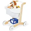 Chariot d'achat pour enfant Pinolino Erna en bois massif blanc