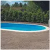 Aqualux Kit Piscine Acier Enterrable - Ovale - 5.25X3.2X1.2 - Filtration 6m3/h - Echelle