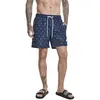 Urban Classics - Pattern Skull and Yacht Zwemshorts - L - Blauw
