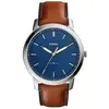 Fossil, Montre, Le minimaliste, Bleu, (Montre analogique, 44 mm)