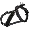 Harnais trekking TRIXIE Premium - XL: 80 97 cm - 25mm - Noir et gris g...