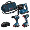 Bosch Kombi-set Gsr 18v-55 Gdx 18v-200 Gbh 18v-22 (blau, 3x Akku Procore18v