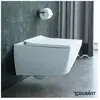 Duravit, Cuvette toilettes + bidet, WC mural Viu cuvette ouverte blanc...