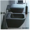 Duravit, Cuvette toilettes + bidet, Bidet Happy D.2 anthracite mat sus...