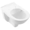 VILLEROY ET BOCH WC suspendu compact sans bride O.novo avec abattant