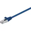 Wentronic goobay - Cordon de raccordement - RJ-45 (M) pour RJ-45 (M) - 3 m - SF/UTP - CAT 5e - moulé, sans crochet - bleu