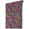 SATIJN GLANZENDE KLASSIEKE BLOEMEN BEHANG | Design - bont zwart lila g...