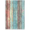 HOMEMAISON Papier peint imitation planche de bois usé Tapisserie effet bois multicolore Papier peint moderne pour salon cuisine et chambre d'ado - Coloré, Bleu