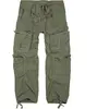 Brandit Pure Vintage Homme Cargo Pantalon Tailles Grandes Jusqu'À 7XL, Vert, 5XL