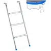 Relaxdays trampoline ladder - 97 x 38 cm - 3 tredes - trapje zilver