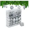 Relaxdays Boules de Noël, lot de 110, en plastique, D : 6 cm, décorati...