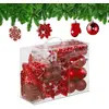 Relaxdays Boules de Noël, lot de 100, en plastique, paillettes, mates,...
