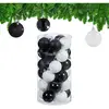 Relaxdays Boules de Noël, lot de 30, en plastique, D : 6 cm, paillette...
