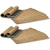 RELAXDAYS Set de table, bambou, lot de 12, tables manger, 30 x 45 cm, rectangle, tapis de table antidérapant lavable, nature