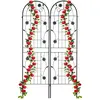 RELAXDAYS plantenklimrek set van 2 - 180 x 50 cm - klimplanten - metaal - zwart