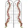 Relaxdays plantenklimrek set van 2 - 180 x 50 cm - vrijstaand - metaal - zwart